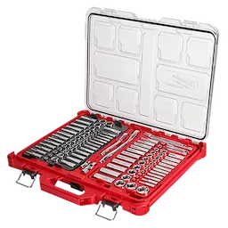 48-22-9486 - 1/4" & 3/8" METRIC & SAE RATCHET AND SOCKET SET WITH PACKOUT™ LOW-PROFILE COMPACT ORGANIZER