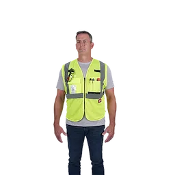 48-73-5111, 48-73-5112, 48-73-5113, 48-73-5114 - Class 2 High Visibility Yellow Mesh Safety Vest - L/XL