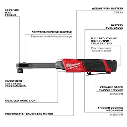 Box ratchet walkaround image and feature callouts