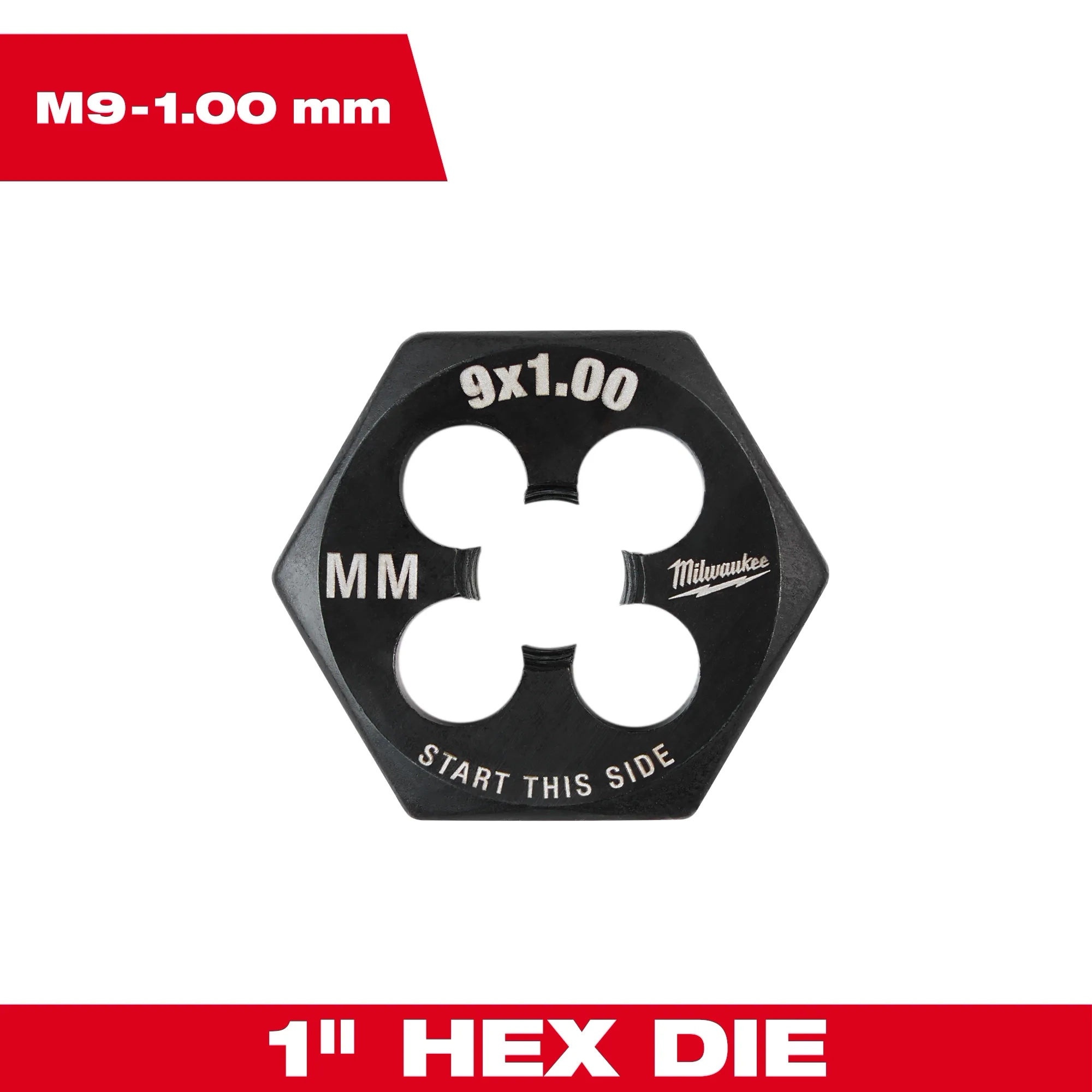 M9-1.00 mm 1-Inch Hex Threading Die