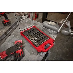 "Metric Tap & Die PACKOUT™ Set w/ Hex-LOK™ 2-in-1 Handle - 38PC "