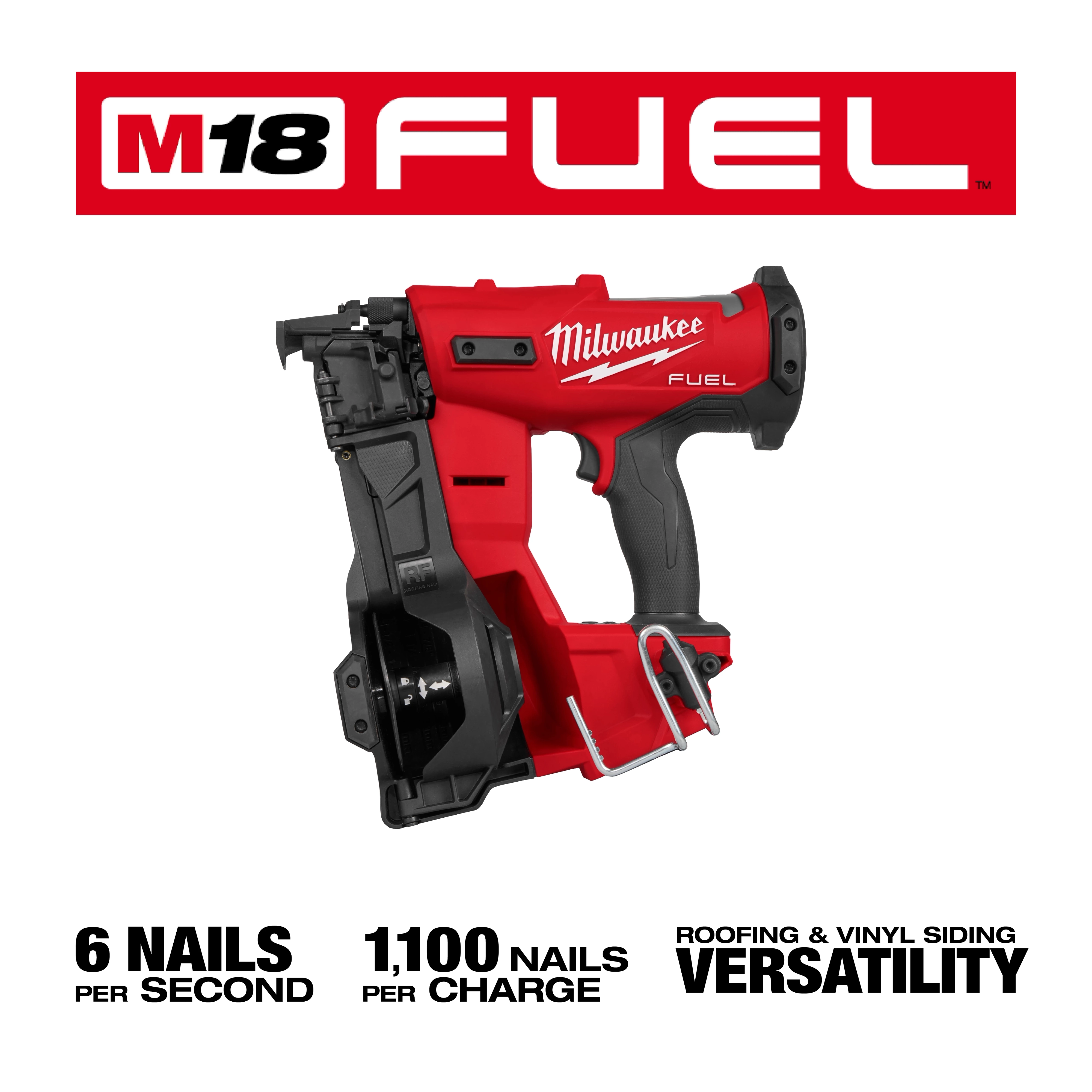 M18 FUEL Coil Roofing Nailer Milwaukee Tool