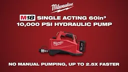 Milwaukee M18 Single Acting 60in3 10000 PSI Pump