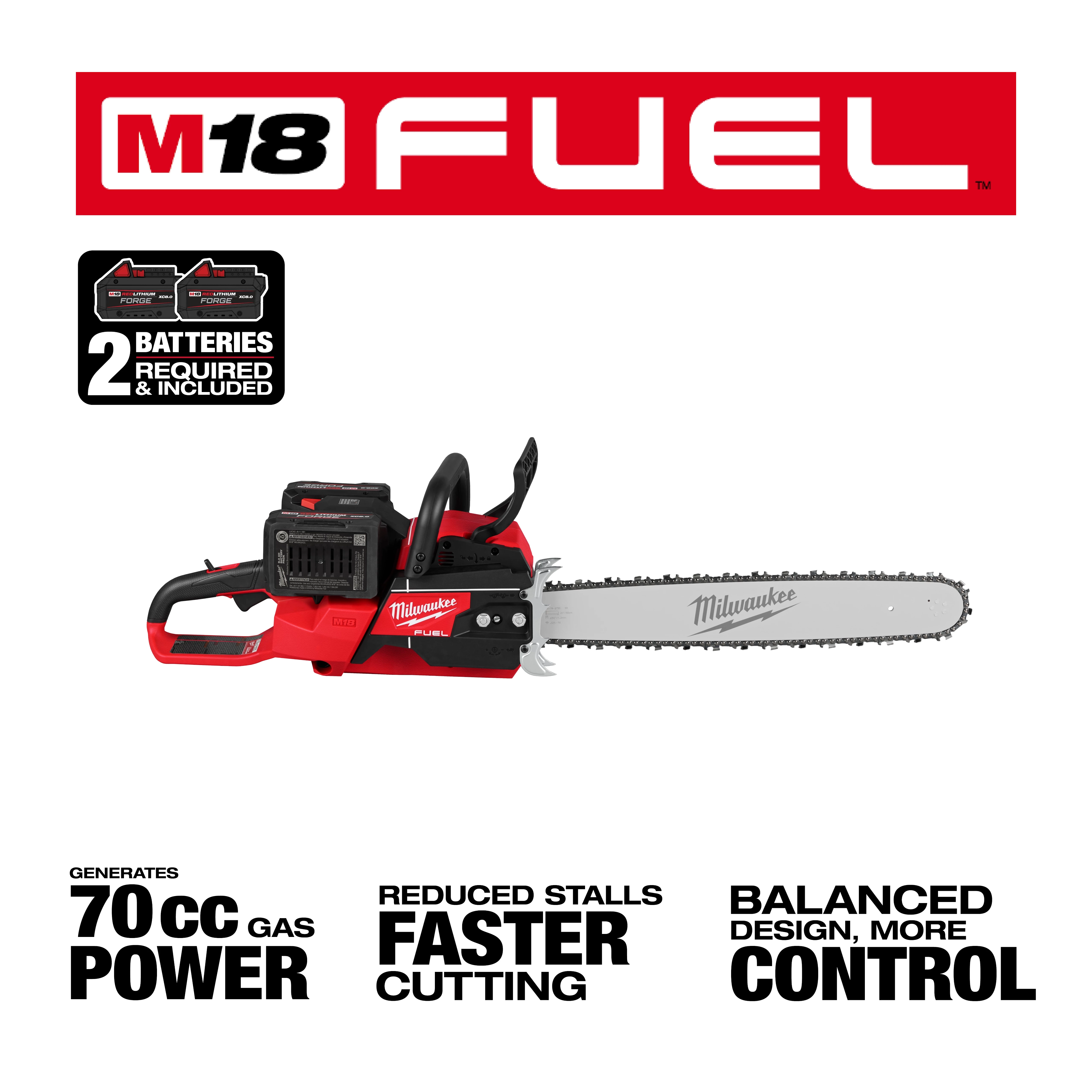 M18 FUEL™ 20 Dual Battery Chainsaw