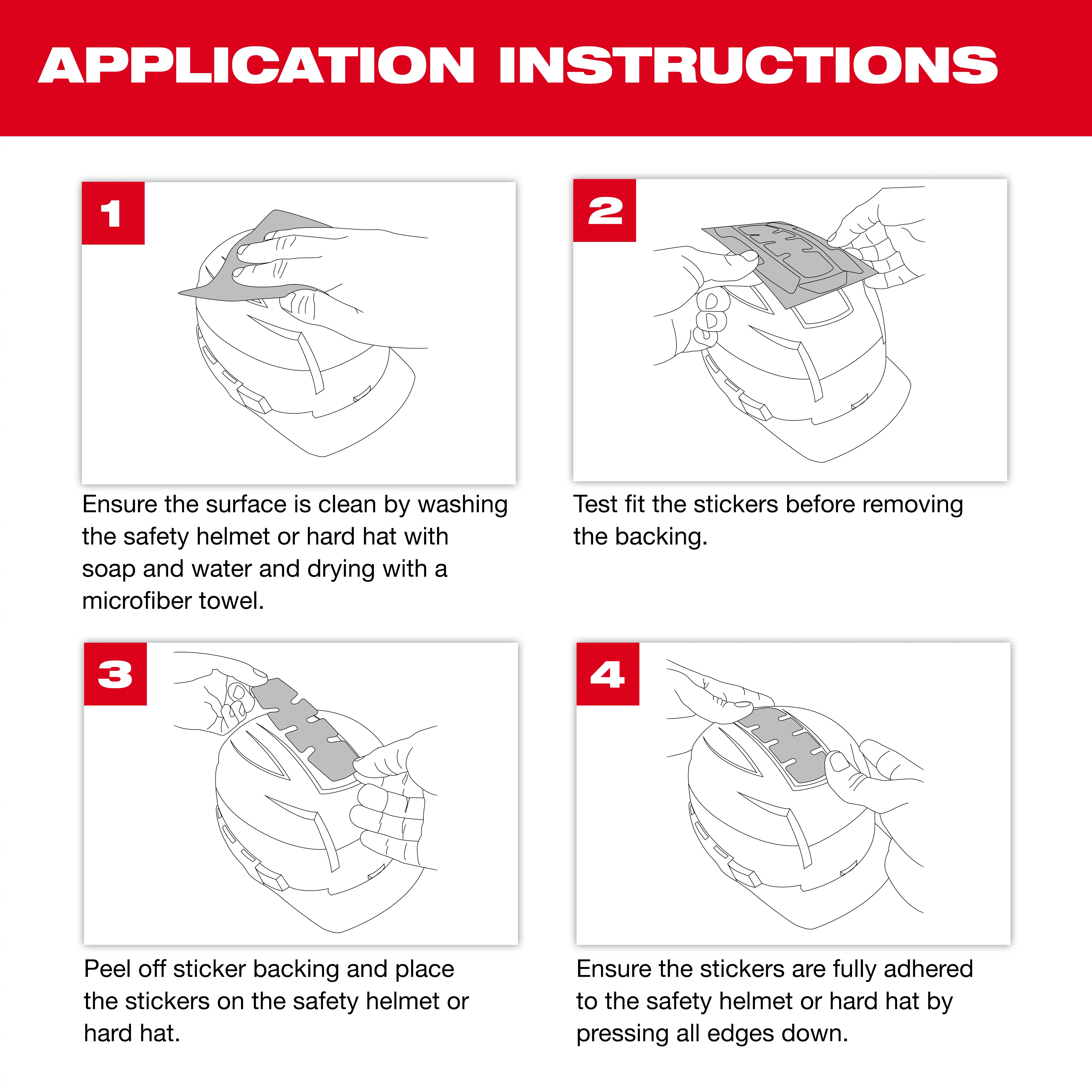 5 PC BOLT™ Reflective Sticker Set Instructions