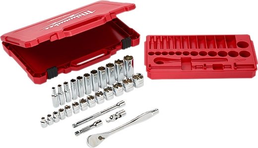 48-22-9408 - 28pc 3/8" Drive SAE Ratchet and Socket Set