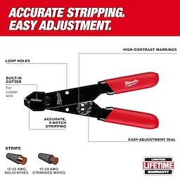 Accurate stripping. Easy adjustment.