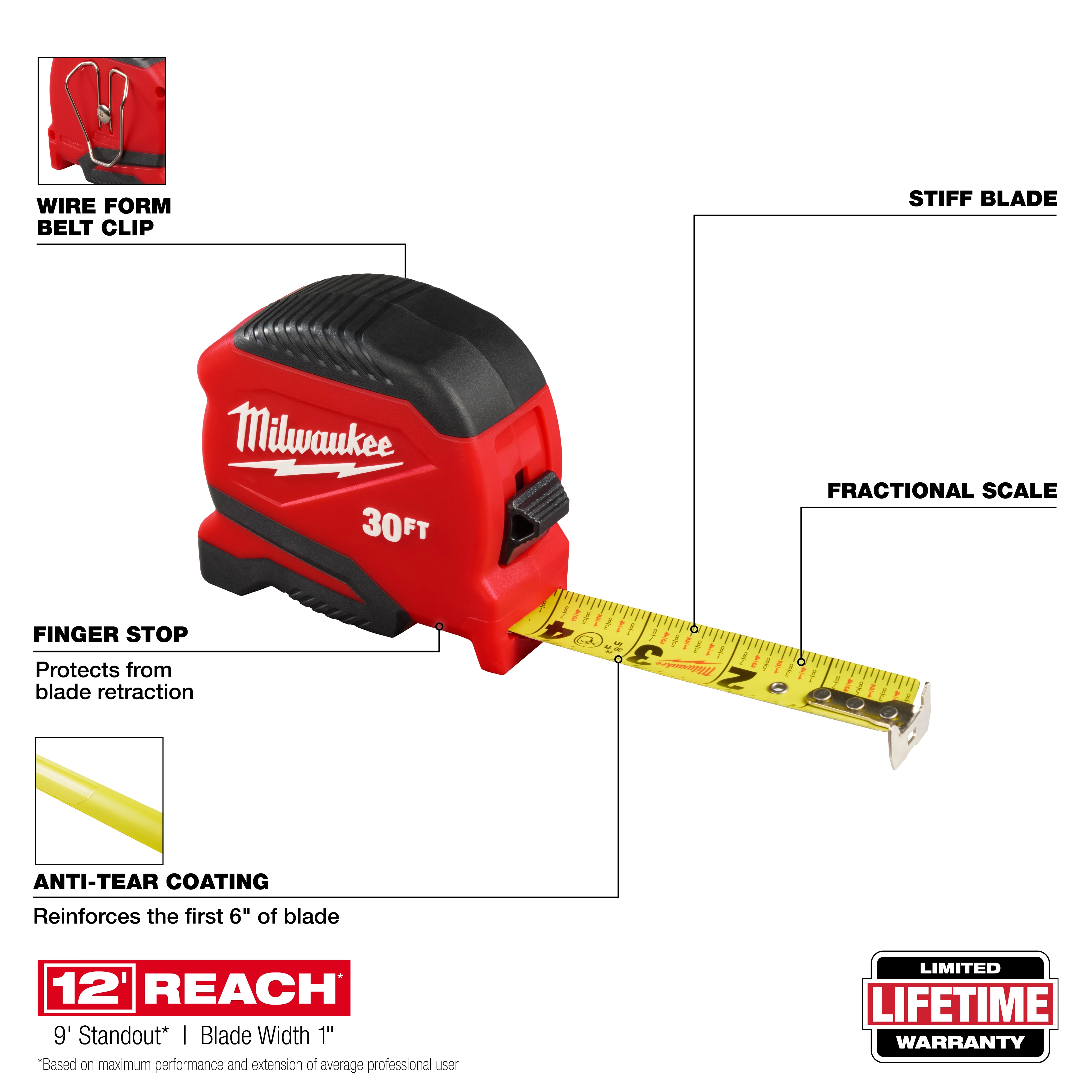 30ft Compact Tape Measure