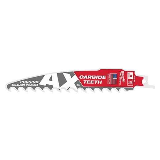 48-00-5231 - 3 TPI 6" The AX™ with Carbide Teeth for Pruning & Clean Wood Sawzall Blade 1PK