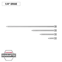 Image of the Milwaukee 4PC 1/4” Drive Wobble Extension Set