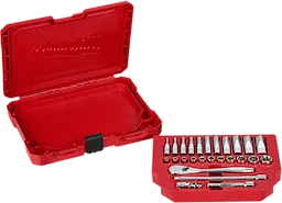 48-22-9404 - 26pc 1/4" Drive SAE Ratchet and Socket Set