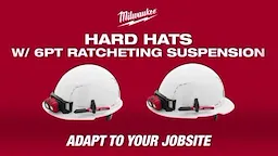 Milwaukee Hard Hats with 6 Point Ratcheting Suspension