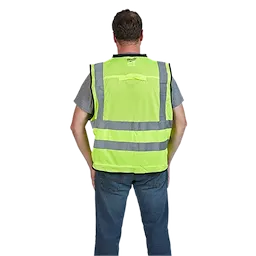 48-73-5042 safety personal safety PPE personal protective equipment on model - High Visibility Yellow Performance Safety Vest - L/XL