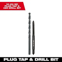 10-24 Straight Flute Plug Tap & #25 Drill Bit