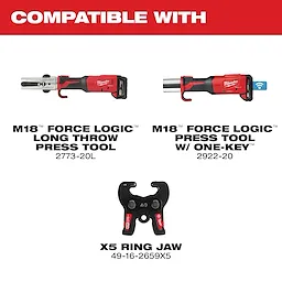 IPS & CTS Compatible With image highlighting Milwaukee Press Tools and Ring Jaws