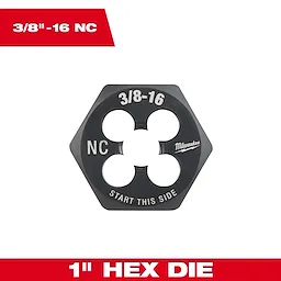 3/8"-16 NC 1-Inch Hex Die