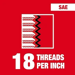 18 threads per inch