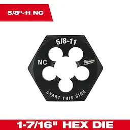 5/8"-11 NC 1-7/16" Hex Threading Die