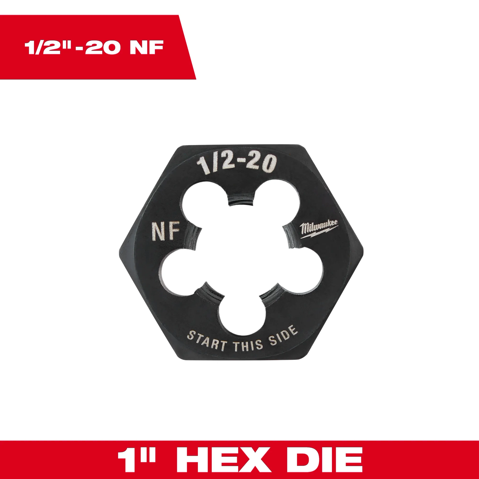 1/2"-20 NF 1-Inch Hex Threading Die