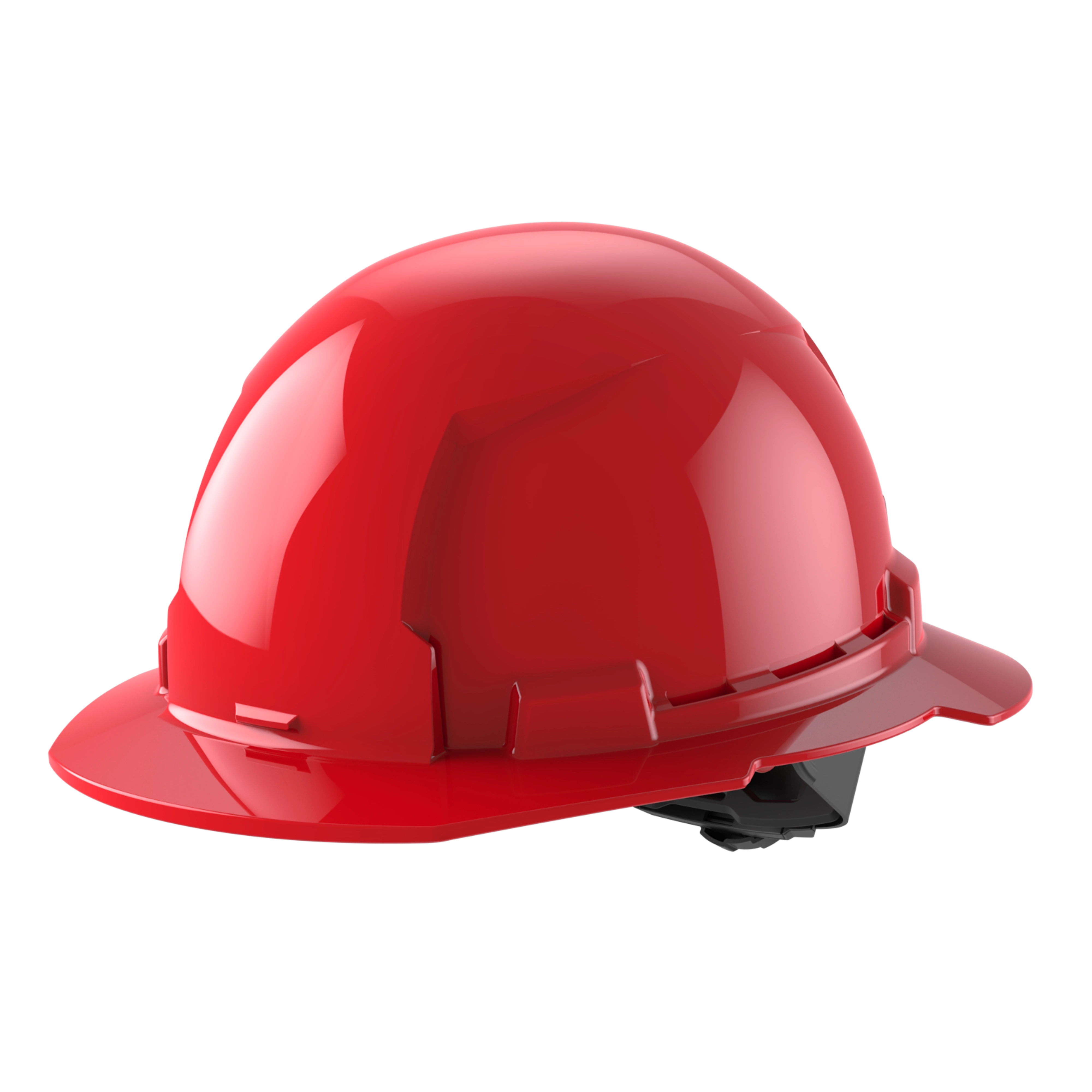 Image of the Milwaukee BOLT Red Full Brim Hard Hat w/4pt Ratcheting Suspension (USA) - Type 1, Class E