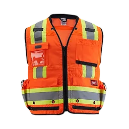 48-73-5165, 48-73-5166, 48-73-5167, 48-73-5168 - Class 2 Surveyor's High Visibility Orange Safety Vest - L/XL