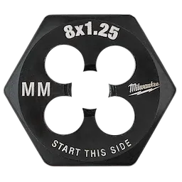 M8-1.25 mm 1-Inch Hex Threading Die