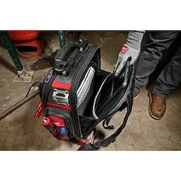 Image of the PACKOUT Rolling Toolbox with Low-Profile Handle on a truck bed