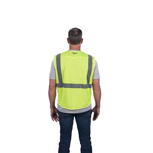 48-73-5111, 48-73-5112, 48-73-5113, 48-73-5114 - Class 2 High Visibility Yellow Mesh Safety Vest - L/XL