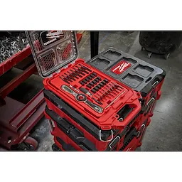 SAE Tap & Die PACKOUT™ Set w/ Hex-LOK™ 2-in-1 Handle - 38PC