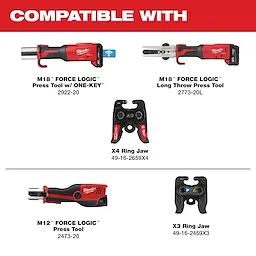 IPS & CTS Compatible With image highlighting Milwaukee Press Tools and Ring Jaws