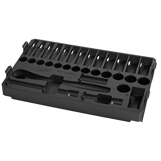 48-22-9482 48-22-9482T - 3/8" METRIC RATCHET AND SOCKET SET WITH PACKOUT™ LOW-PROFILE COMPACT ORGANIZER