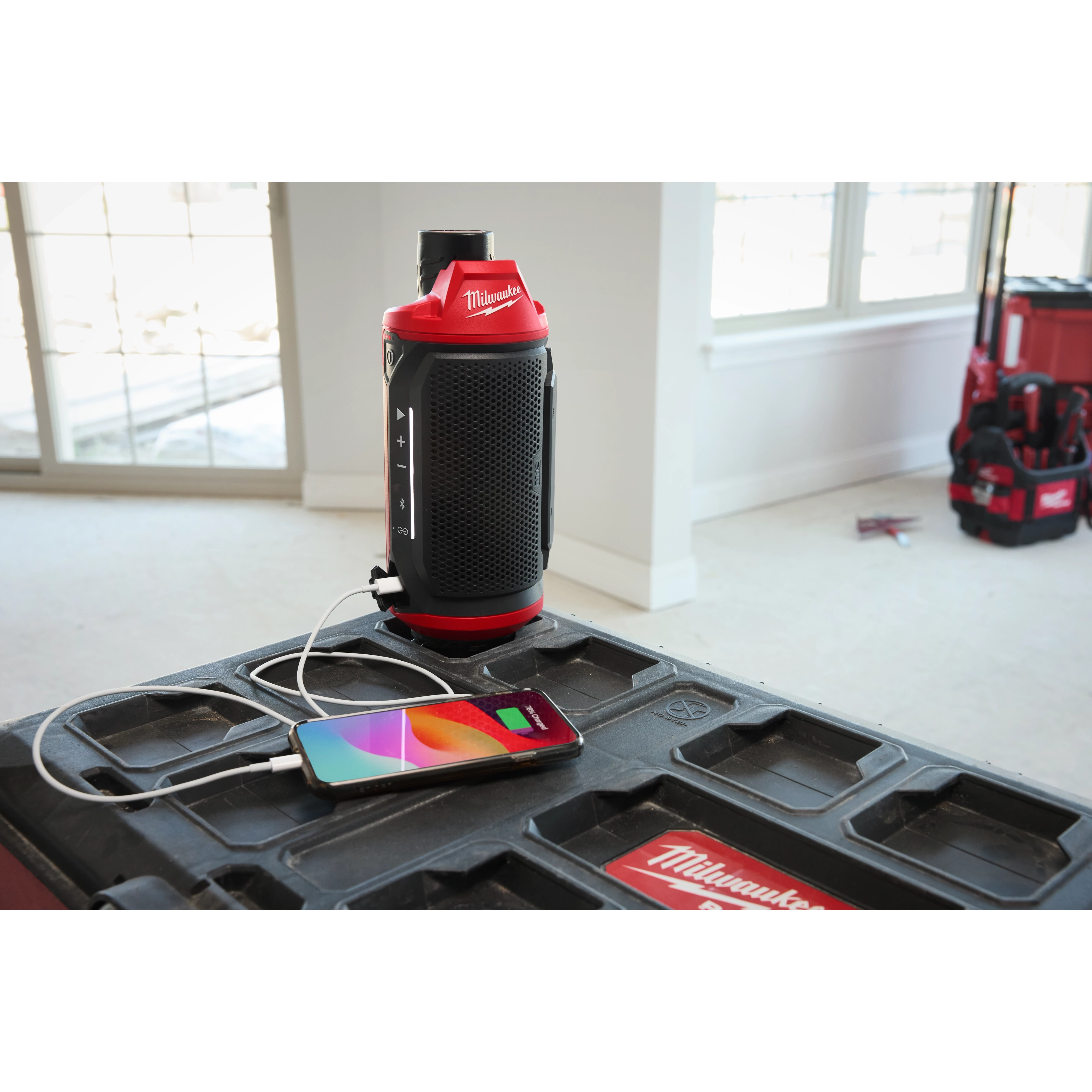 Image of the Milwaukee M12™ Bluetooth® Jobsite Speaker w/ PACKOUT™ Compatibility