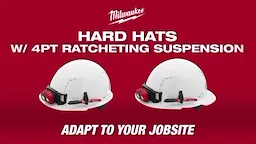 Milwaukee Hard Hats with 4 Point Ratcheting Suspension