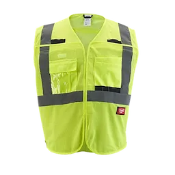 48-73-5121, 48-73-5122, 48-73-5123, 48-73-5124 - Class 2 Breakaway High Visibility Yellow Mesh Safety Vest - L/XL