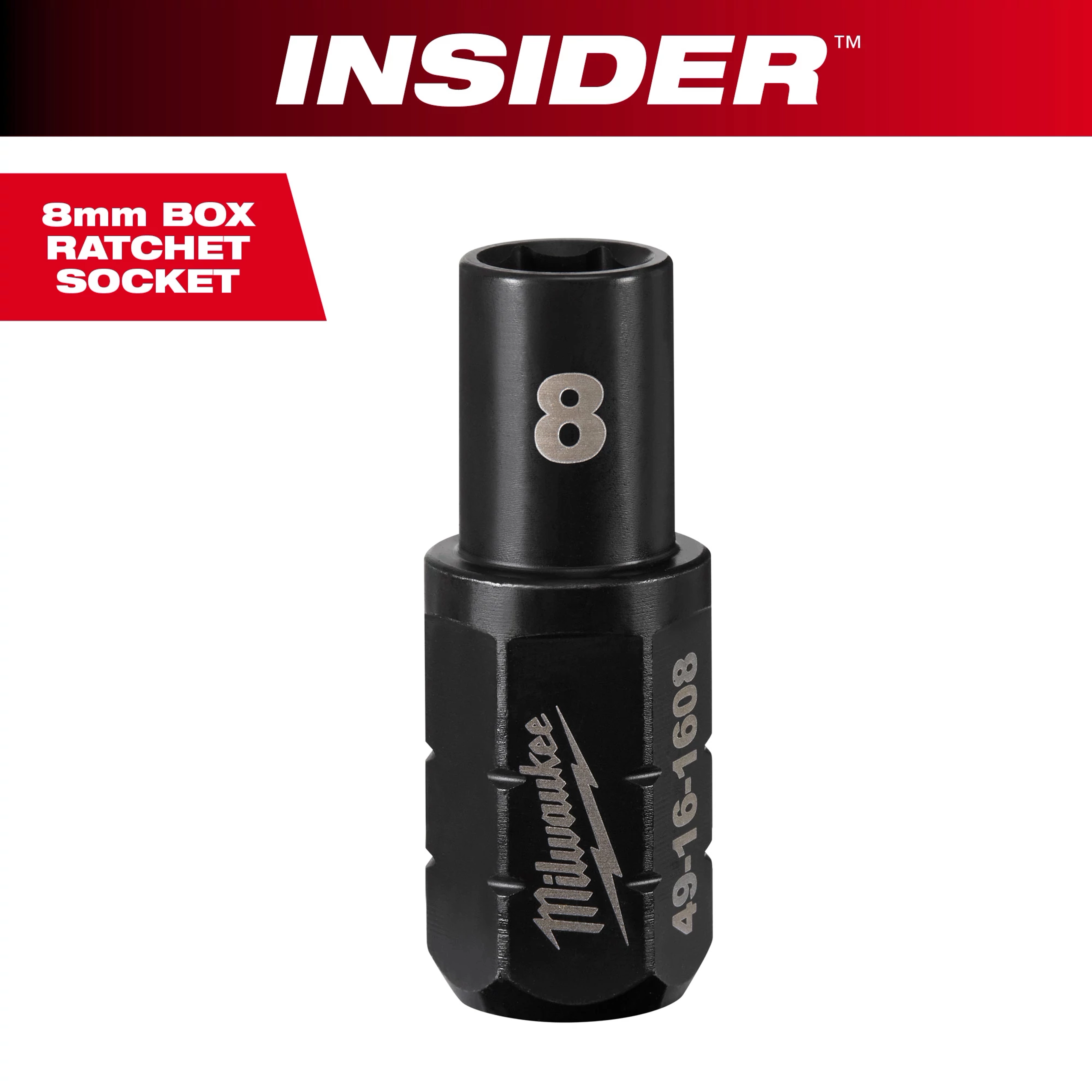 INSIDER™ Box Ratchet Socket 6 Point 8mm