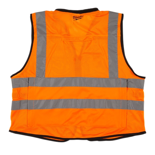 48-73-5052 safety vest hi-vis high visibility personal safety PPE personal protective equipment - High Visibility Orange Performance Safety Vest - L/XL