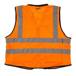 48-73-5052 safety vest hi-vis high visibility personal safety PPE personal protective equipment - High Visibility Orange Performance Safety Vest - L/XL