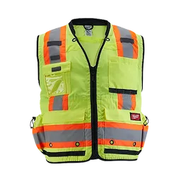 48-73-5161, 48-73-5162, 48-73-5163, 48-73-5164 - Class 2 Surveyor's High Visibility Yellow Safety Vest - L/XL