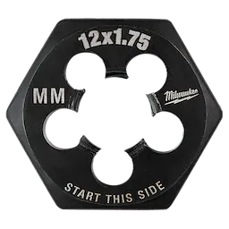 M12-1.75 mm 1-Inch Hex Threading Die