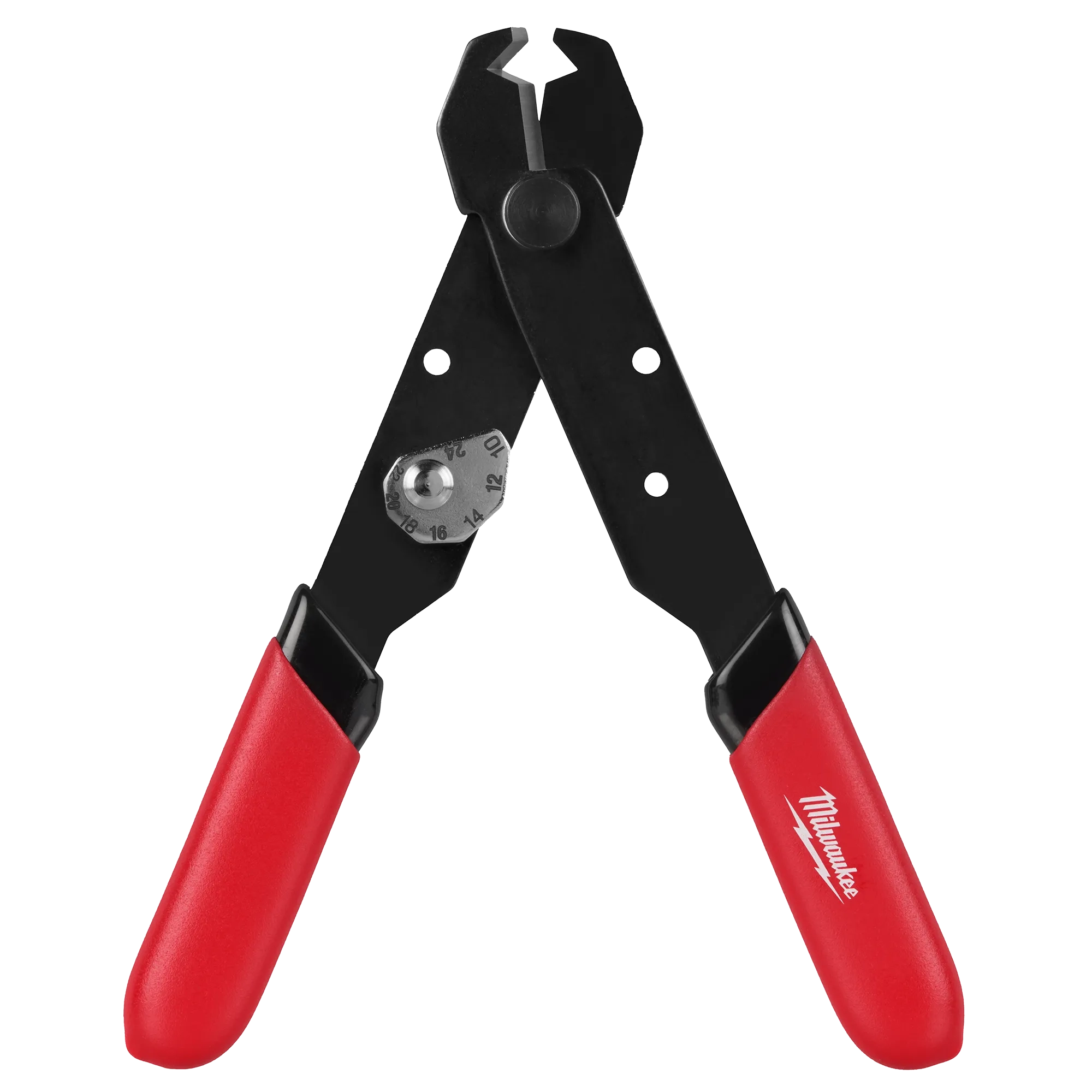 The 12-24 AWG Adjustable Compact Wire Stripper & Cutter with the head open