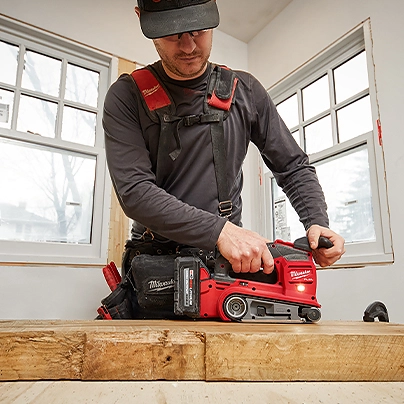 Milwaukee m18 deals fuel belt sander