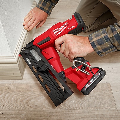 Milwaukee angled best sale finish nailer