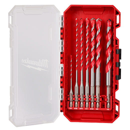 (7PC) Large SHOCKWAVE™ Carbide Hammer Drill Bit Kit | Milwaukee Tool