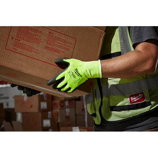 Hi-Vis Cut Level 1 Polyurethane Dipped Gloves | Milwaukee Tool