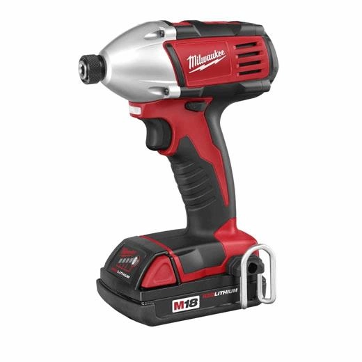 Product image for Milwaukee 2650-21 M18 1/4 Inch Hex Impact Driver with 2 Compact Batteries